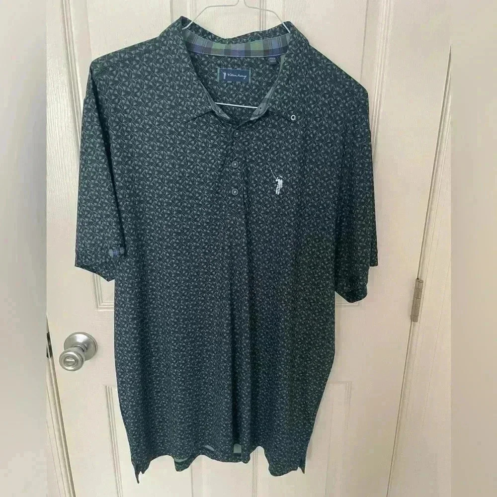 William Murray Green Martini Golfing All Over Performance Polo Size XL EUC